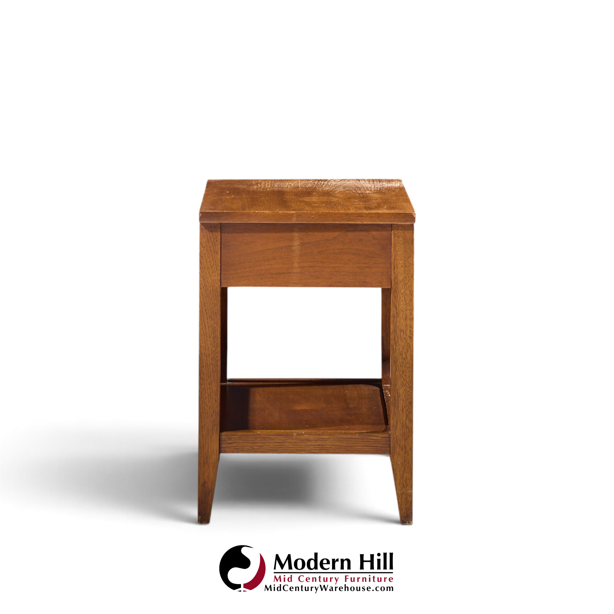 broyhill brasilia mid century walnut and brass nightstand