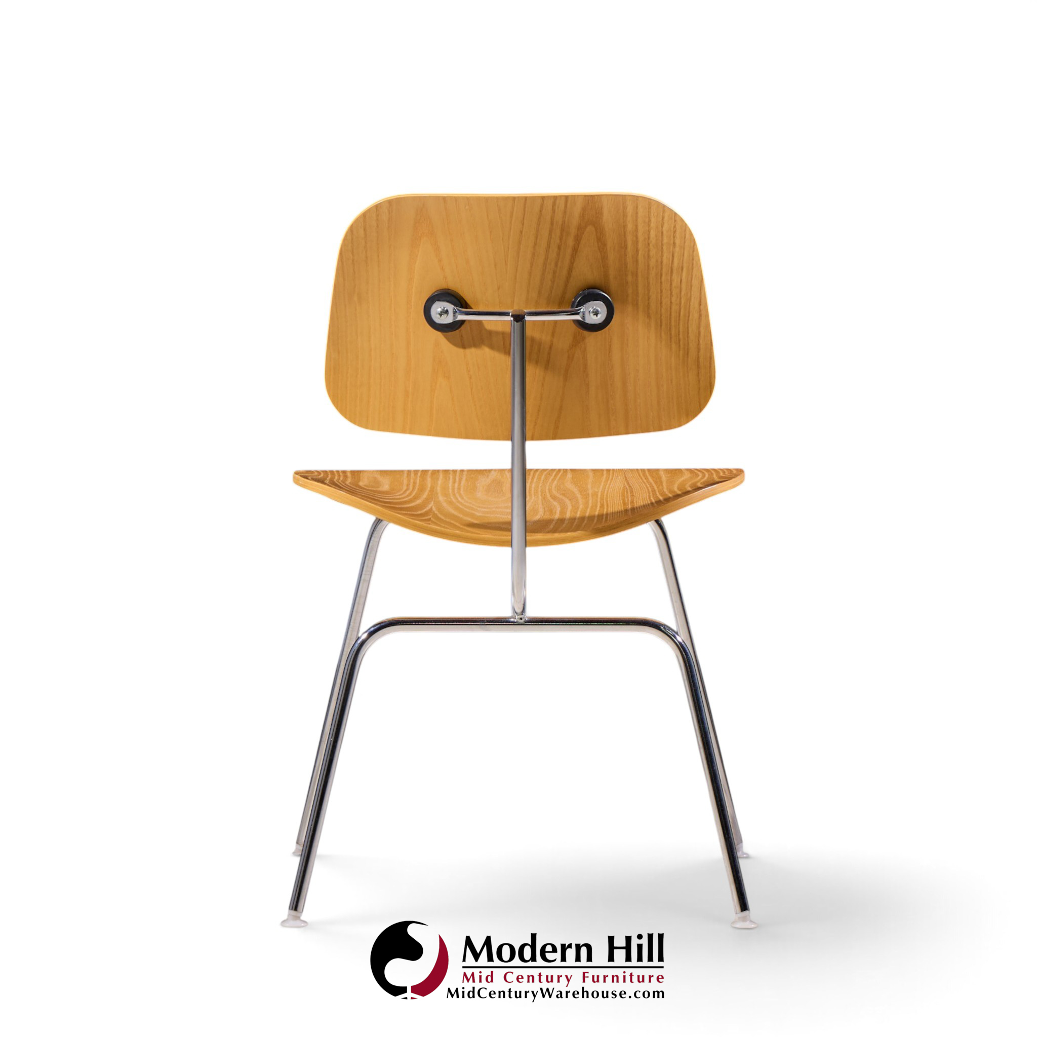 charles & ray eames for herman miller dcm mid century white ash dining chairs - set of 4