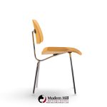charles & ray eames for herman miller dcm mid century white ash dining chairs - set of 4