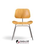 charles & ray eames for herman miller dcm mid century white ash dining chairs - set of 4