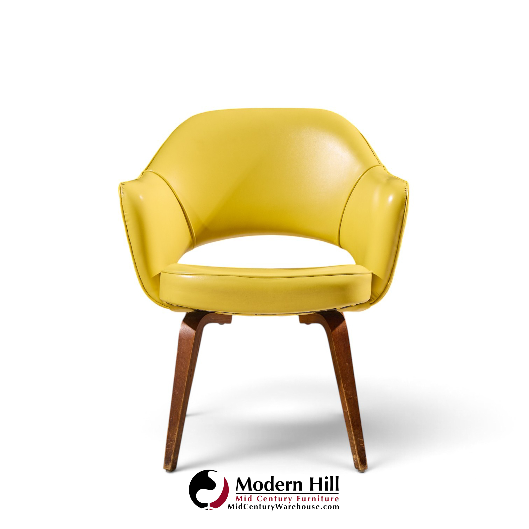 eero saarinen for knoll mid century bentwood executive dining chairs - set of 6