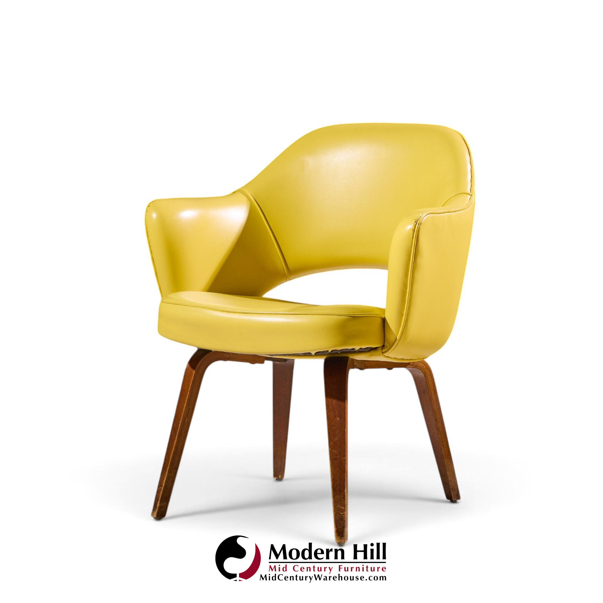 eero saarinen for knoll mid century bentwood executive dining chairs - set of 6