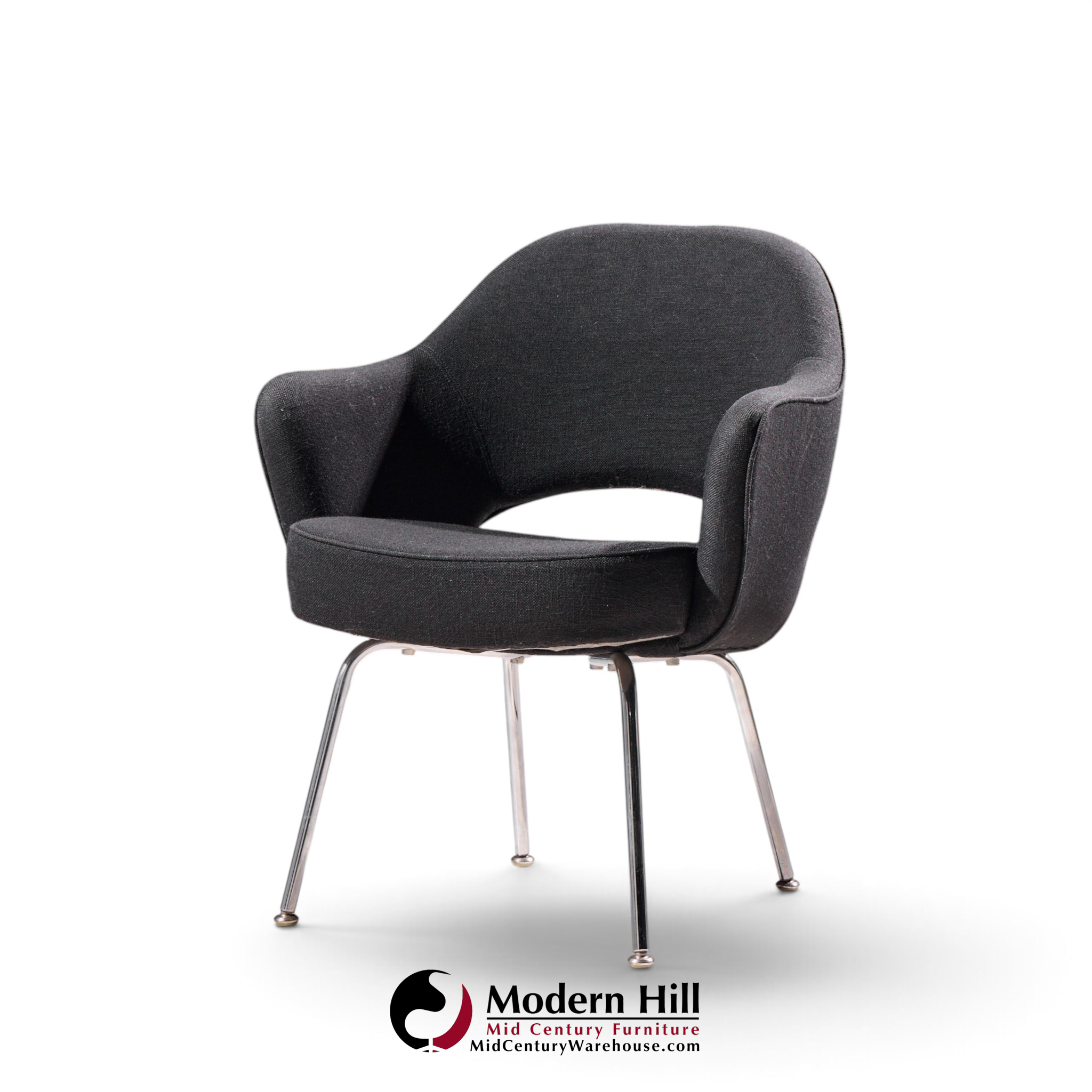eero saarinen for knoll mid century executive dining chairs - set of 4