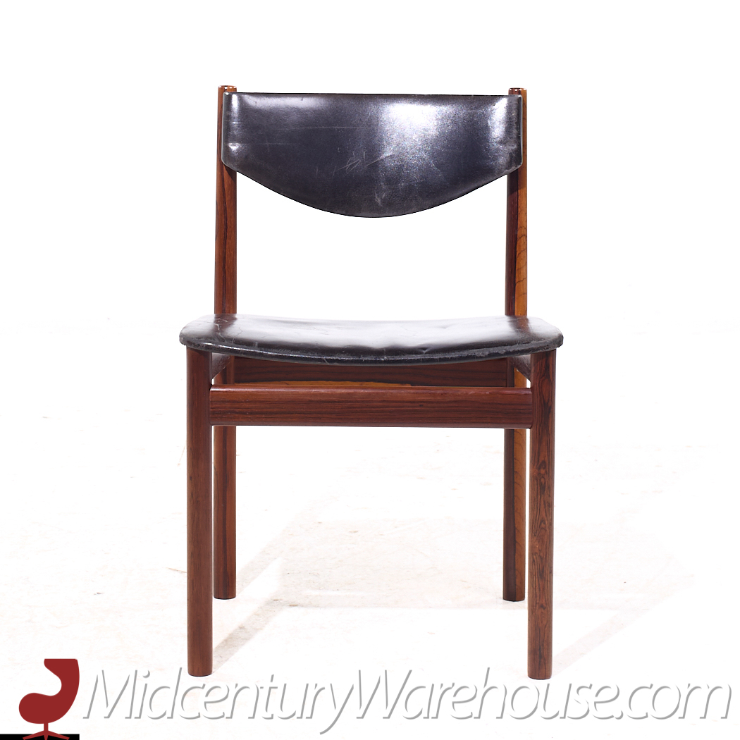ejner larsen & aksel bender-madsen mid century danish teak dining chairs - set of 4
