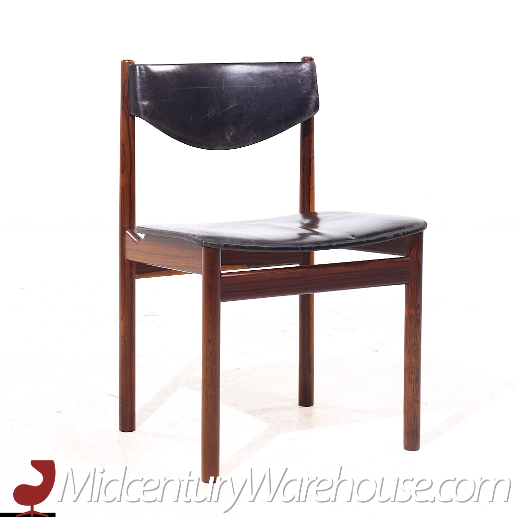 ejner larsen & aksel bender-madsen mid century danish teak dining chairs - set of 4