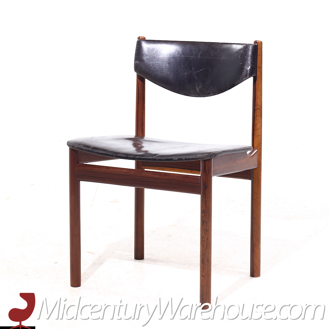 ejner larsen & aksel bender-madsen mid century danish teak dining chairs - set of 4