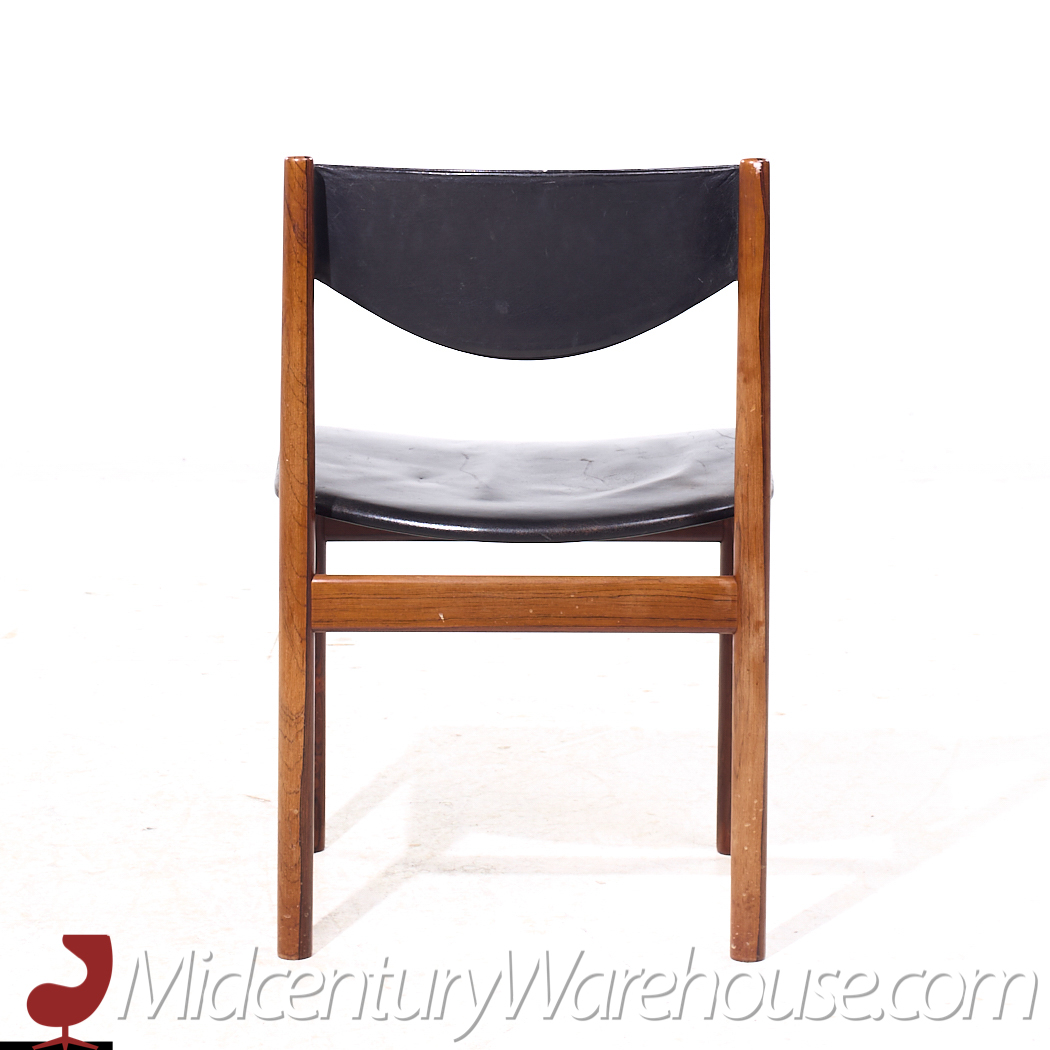 ejner larsen & aksel bender-madsen mid century danish teak dining chairs - set of 4