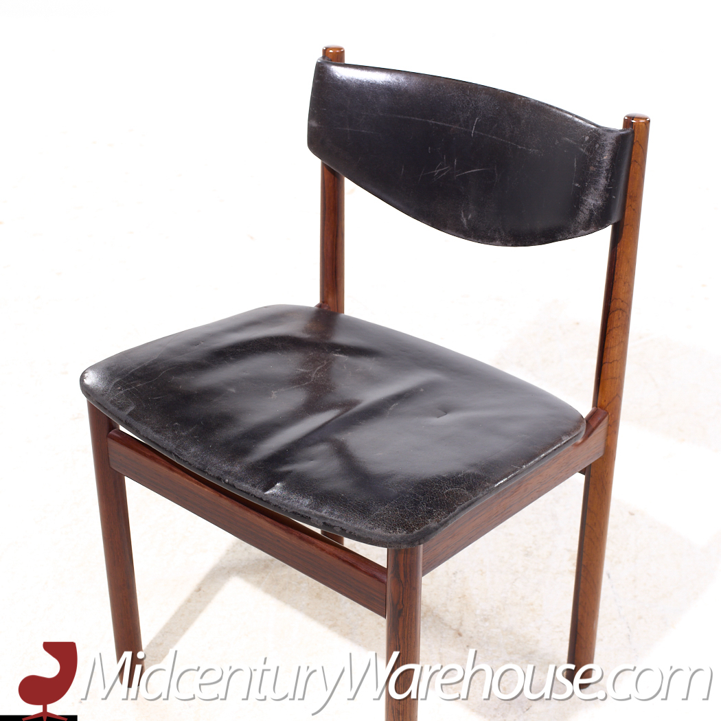 ejner larsen & aksel bender-madsen mid century danish teak dining chairs - set of 4