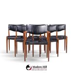 ejner larsen & aksel bender-madsen for willy beck mid century danish teak dining chairs - set of 6