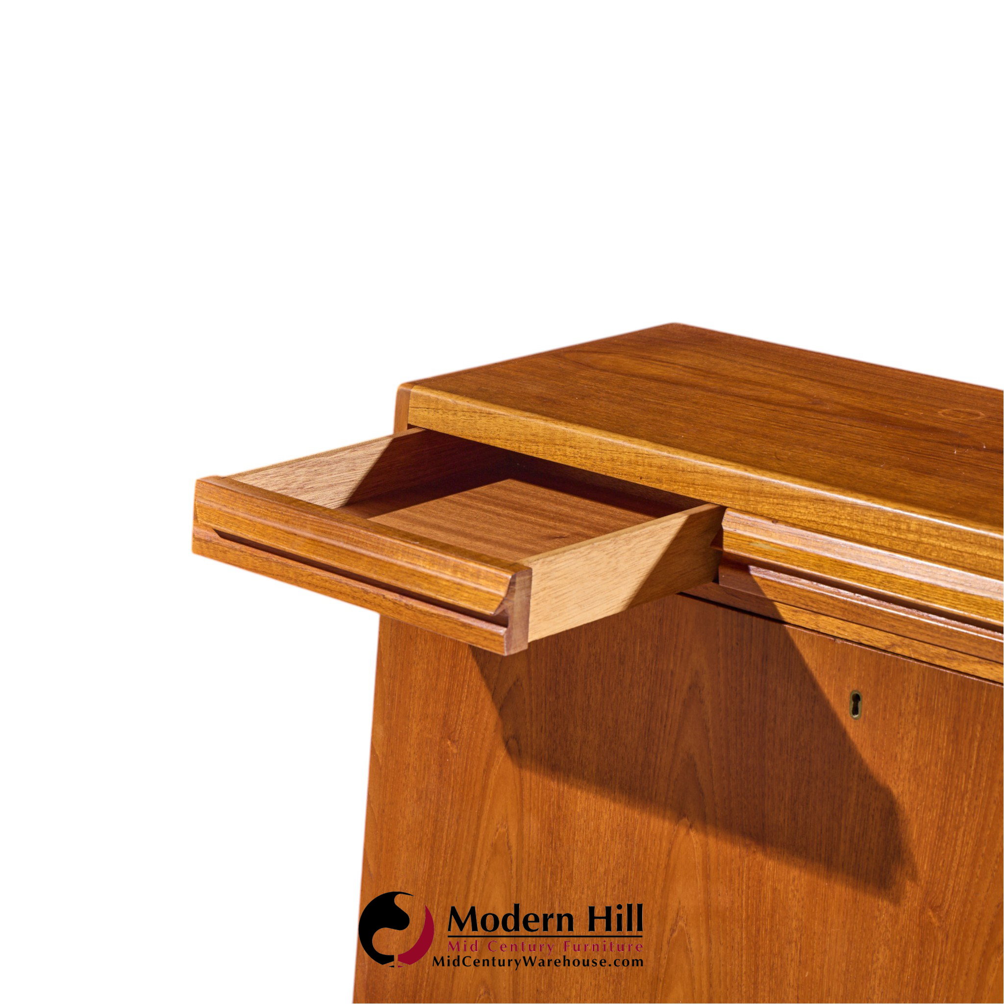 erling torvits mid century danish teak secretary desk