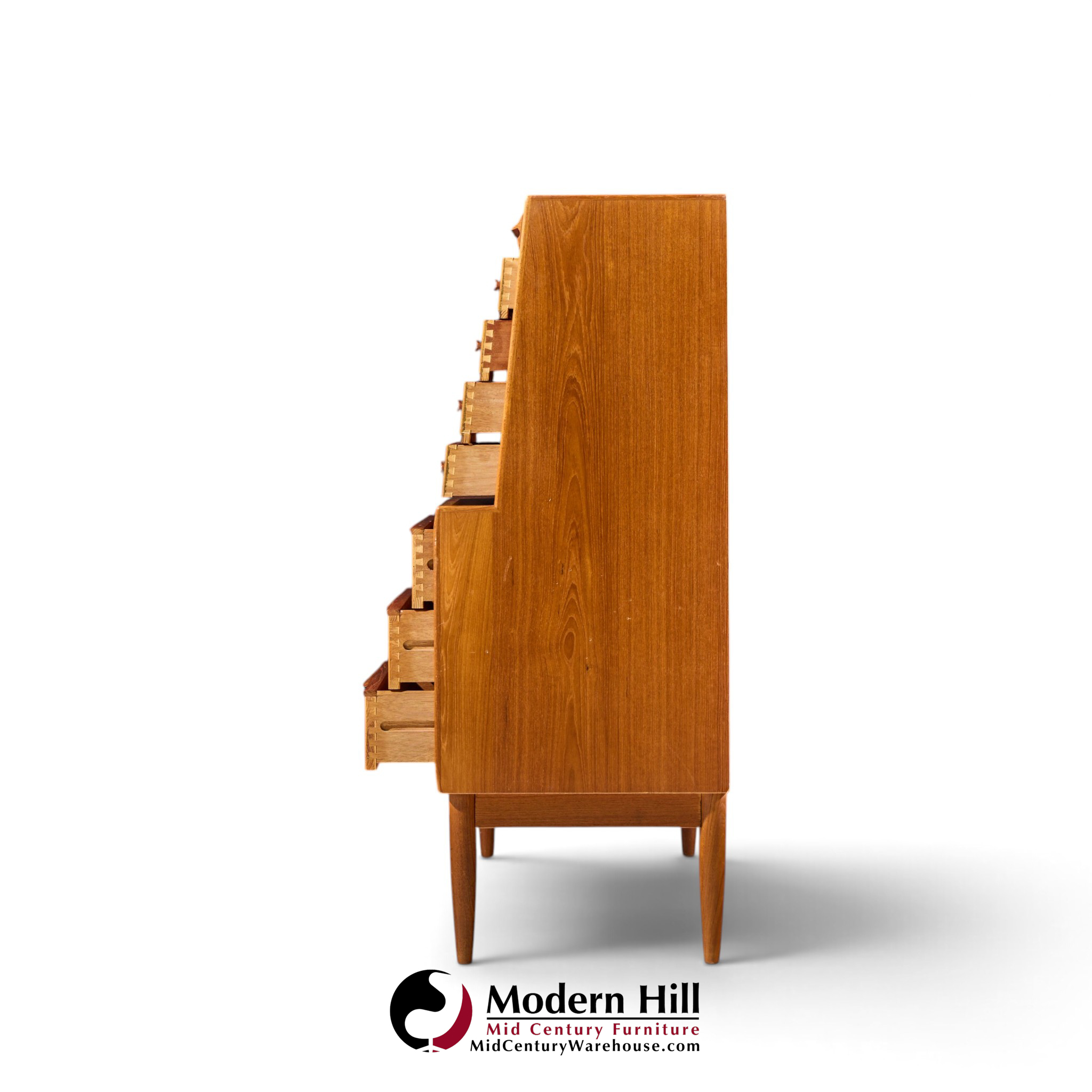 erling torvits mid century danish teak secretary desk