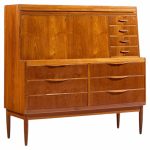 erling torvits mid century danish teak secretary desk
