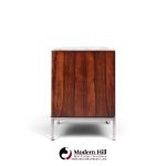 florence knoll mid century rosewood, marble and chrome executive cabinet credenza