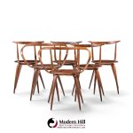 george nelson for herman miller model 5890 mid century pretzel dining chairs - set of 6