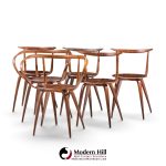 george nelson for herman miller model 5890 mid century pretzel dining chairs - set of 6
