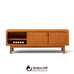 hp hansen mid century danish teak sliding door credenza