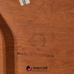 hans olsen model 161 danish teak and cane modular 2-seat sofa with table - pair