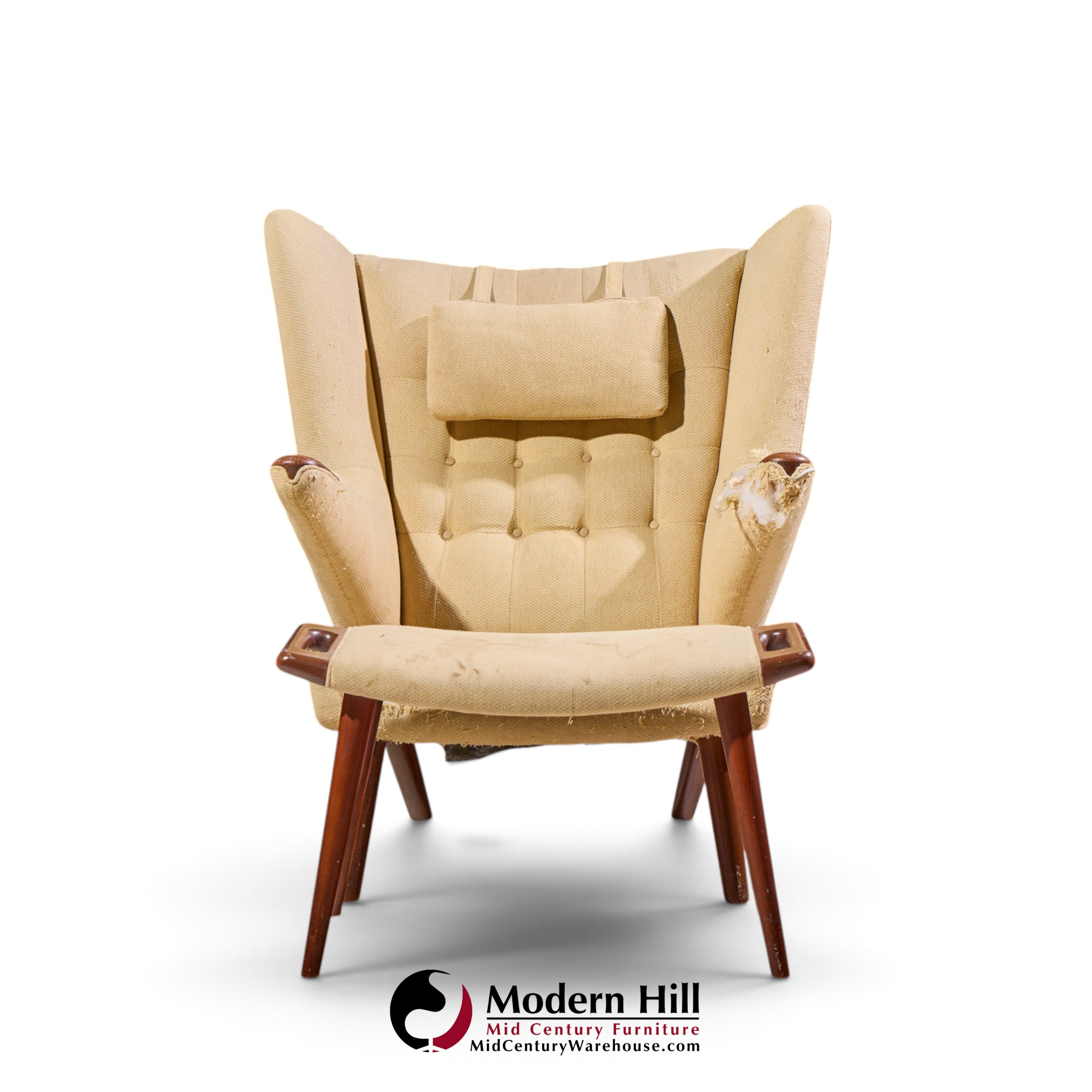 hans wegner for ap stolen ap19 mid century papa bear chair and ottoman