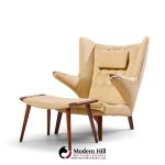 hans wegner for ap stolen ap19 mid century papa bear chair and ottoman
