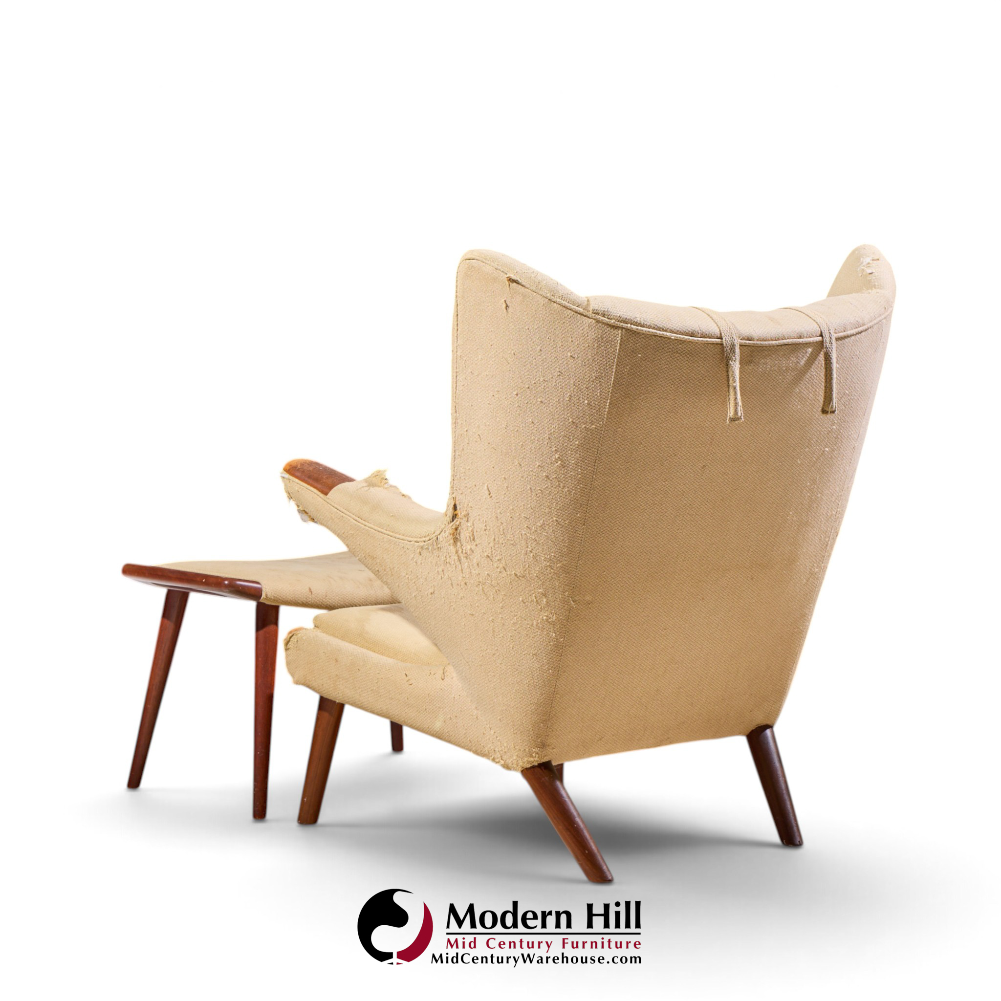 hans wegner for ap stolen ap19 mid century papa bear chair and ottoman