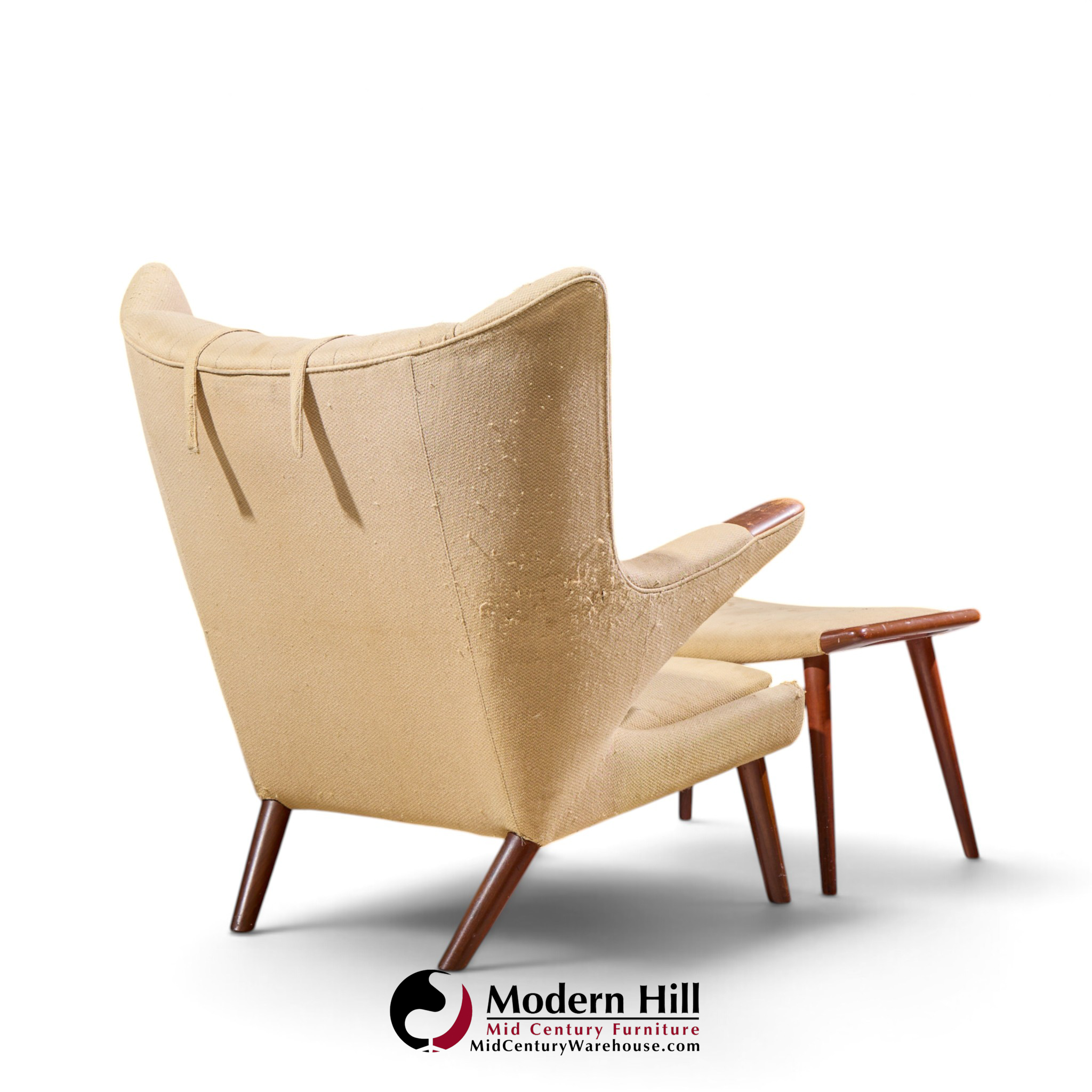 hans wegner for ap stolen ap19 mid century papa bear chair and ottoman