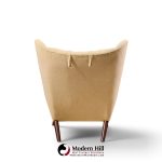 hans wegner for ap stolen ap19 mid century papa bear chair and ottoman - pair