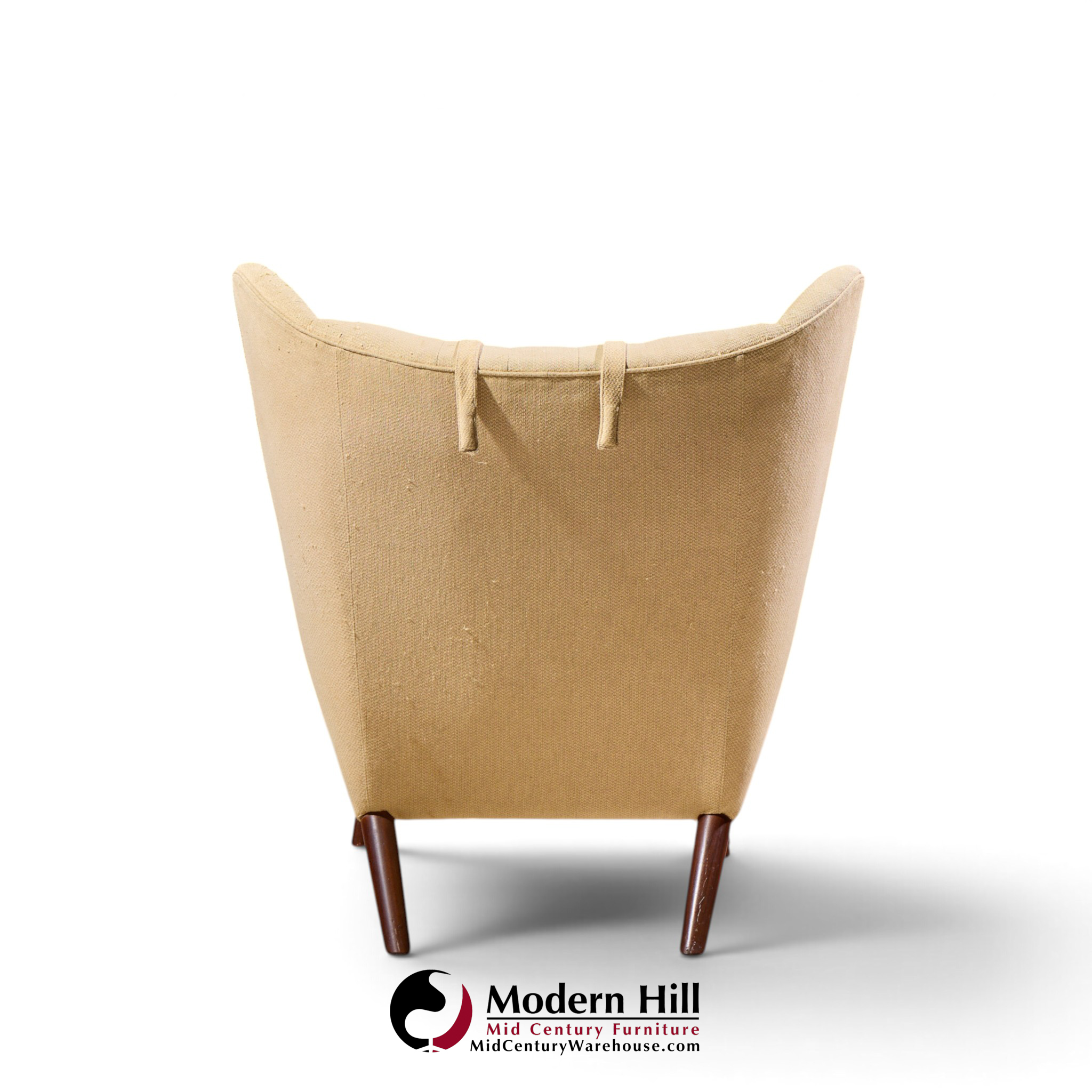 hans wegner for ap stolen ap19 mid century papa bear chair and ottoman - pair