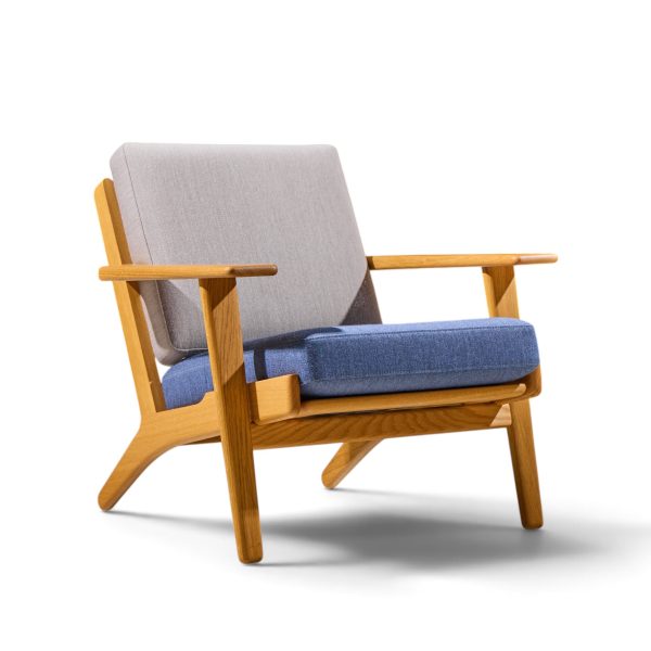 hans wegner for getama ge290 mid century oak lounge chair