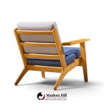 hans wegner for getama ge290 mid century oak lounge chair