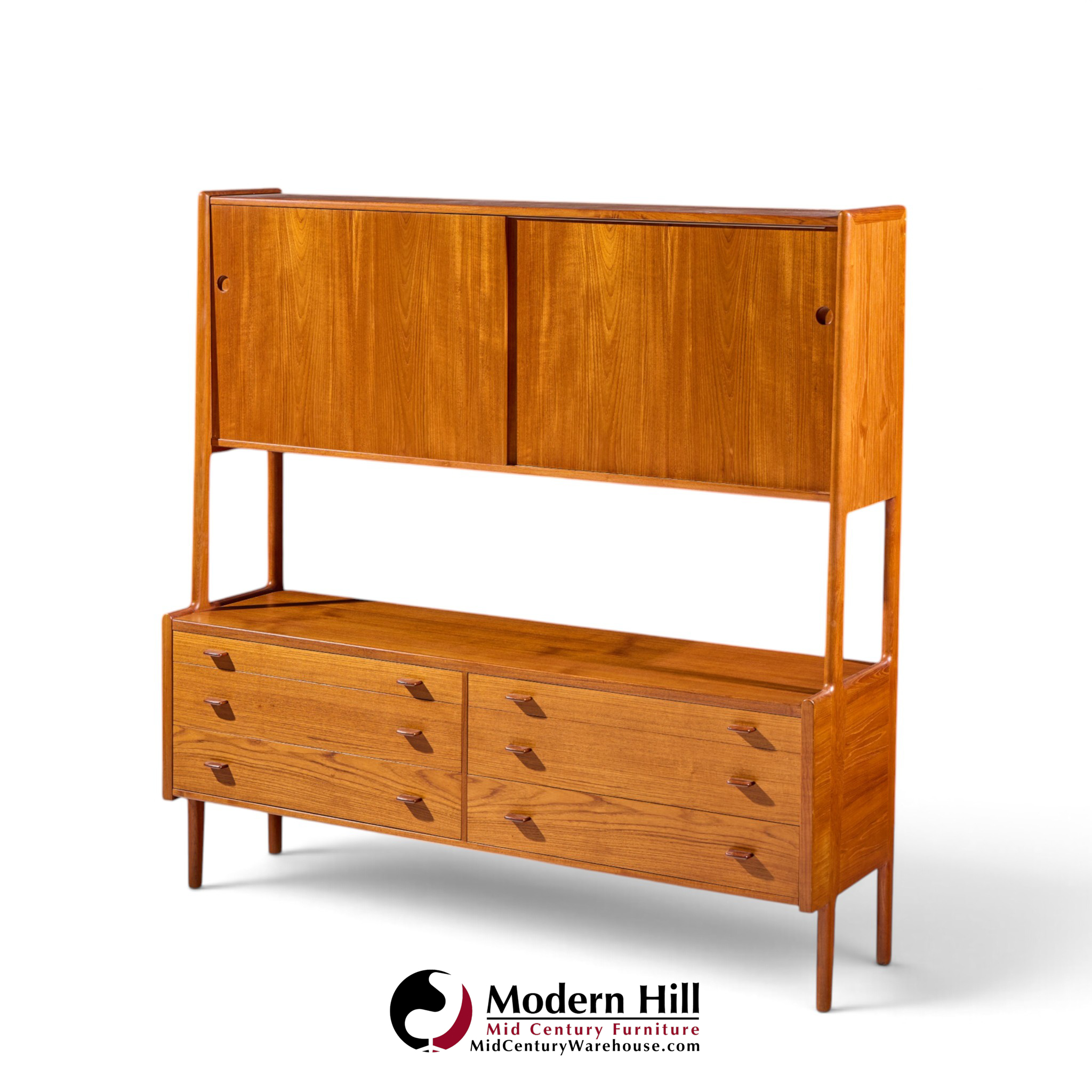 hans wegner for ry møbler mid century danish teak credenza and hutch