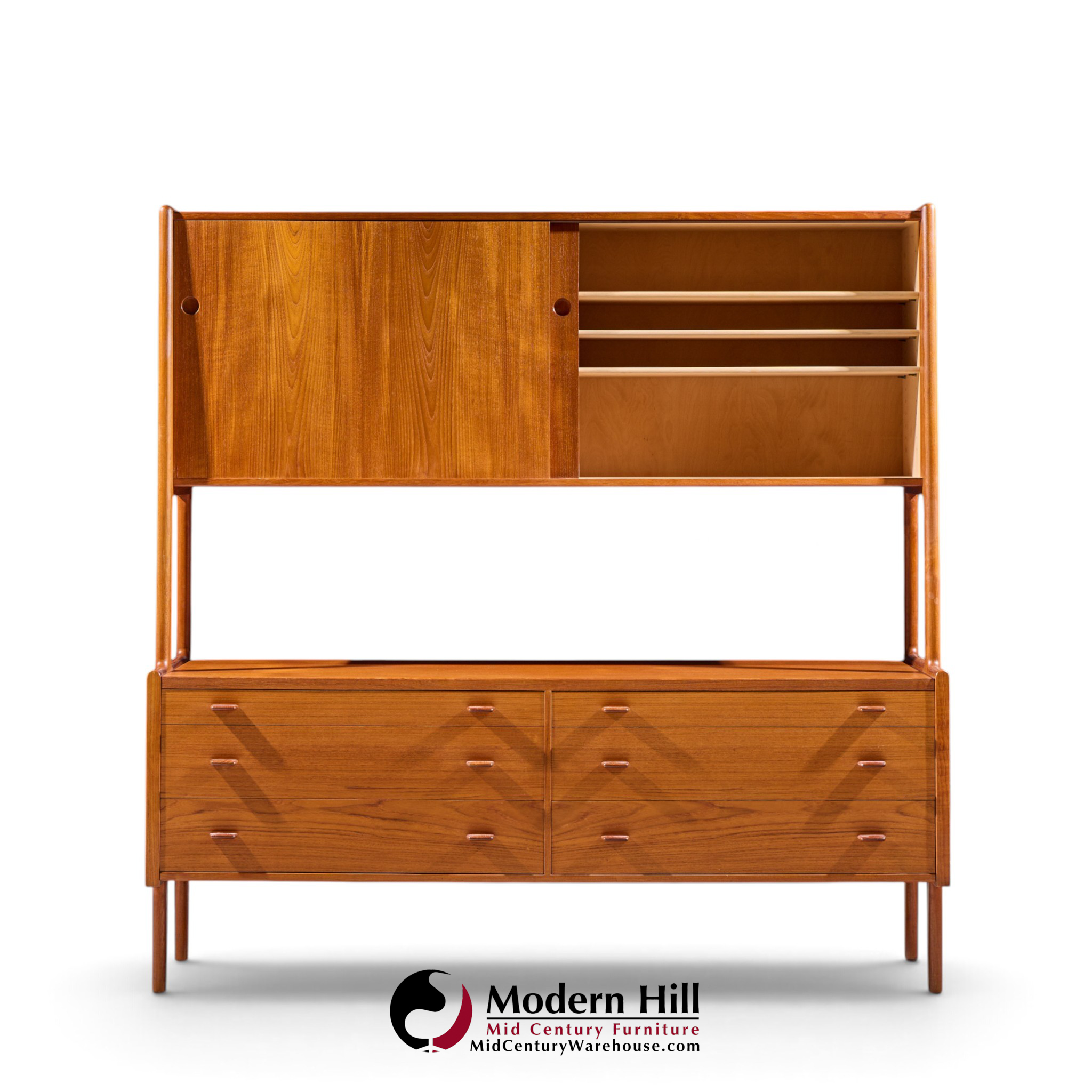 hans wegner for ry møbler mid century danish teak credenza and hutch