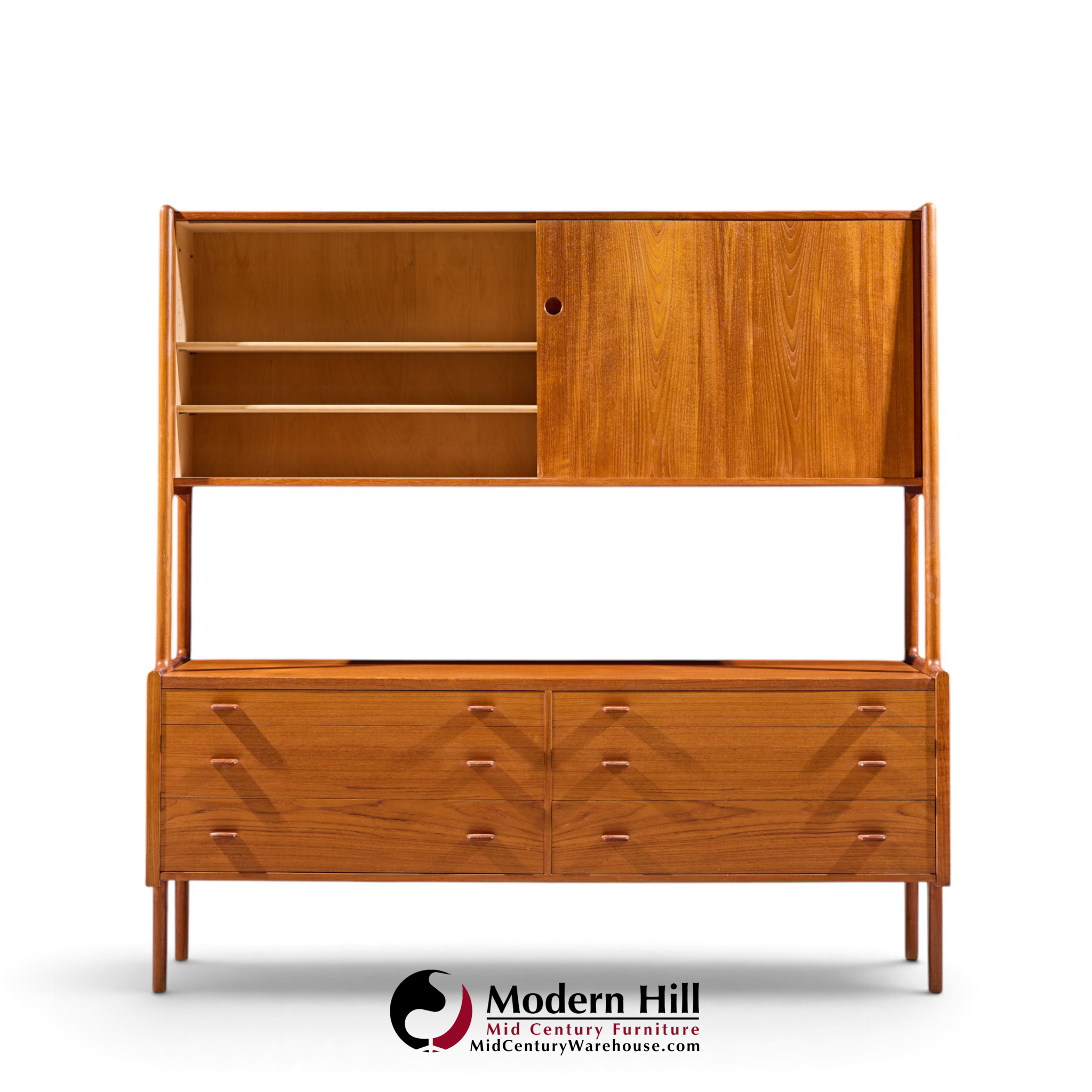 hans wegner for ry møbler mid century danish teak credenza and hutch