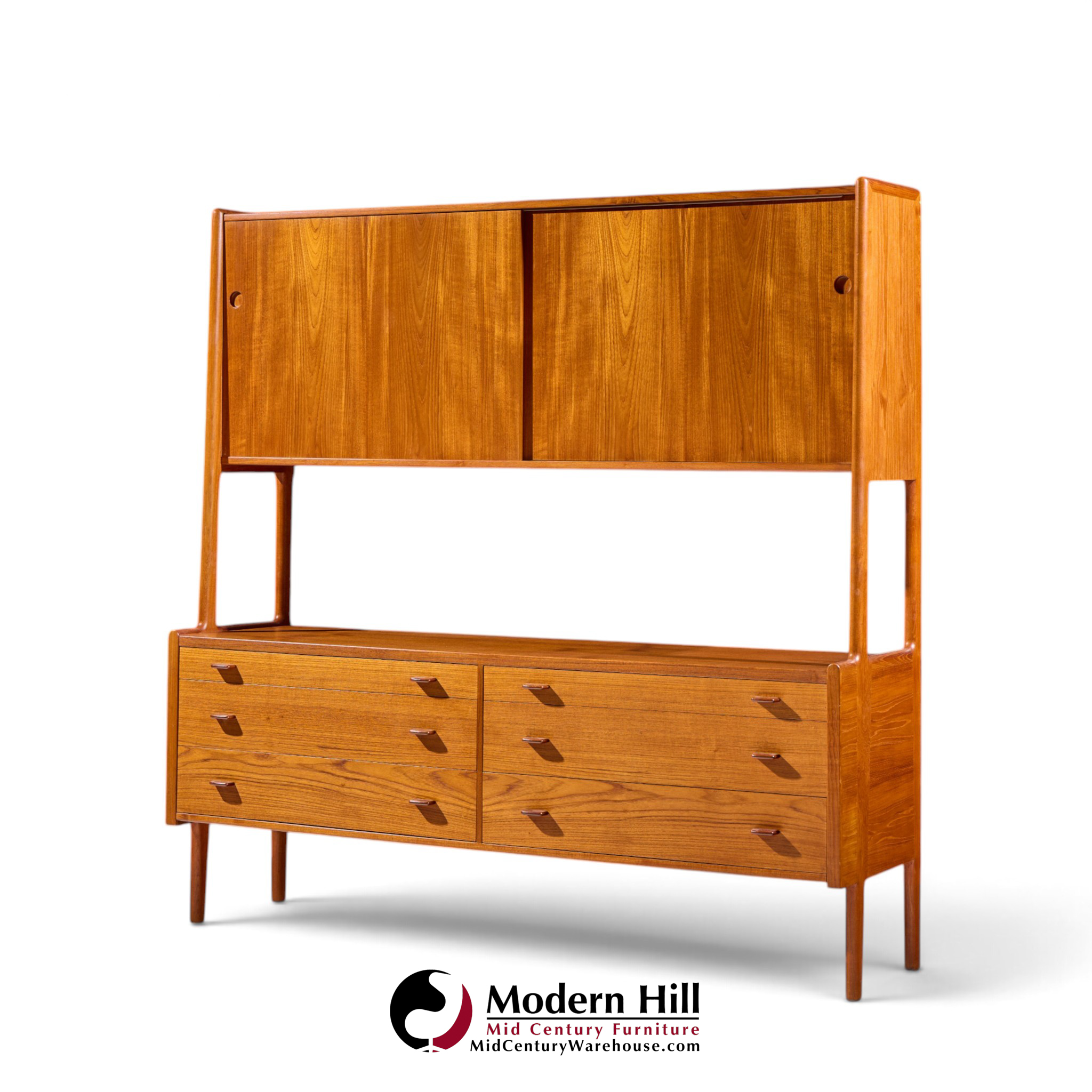 hans wegner for ry møbler mid century danish teak credenza and hutch