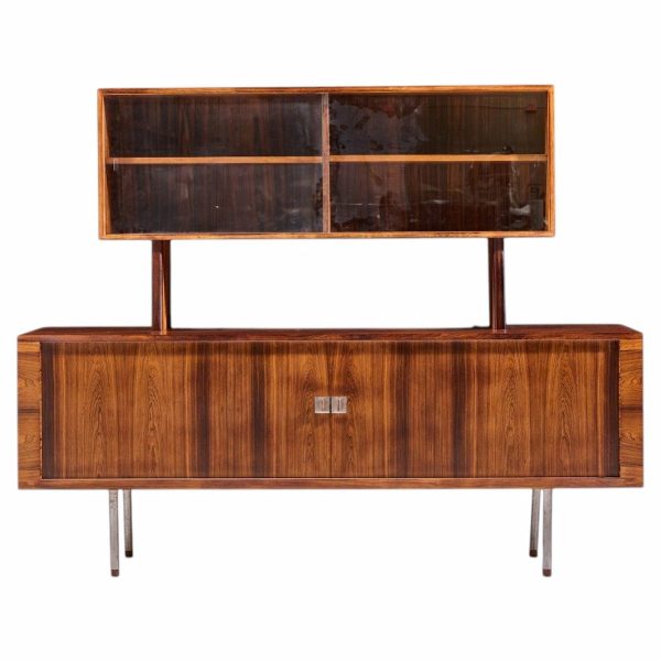 hans wegner for ry møbler ry-25 president mid century rosewood credenza with hutch
