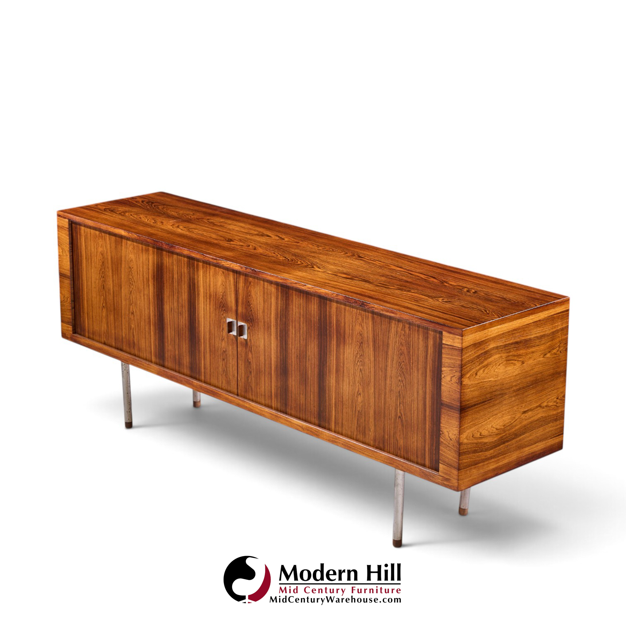 hans wegner for ry møbler ry-25 president mid century rosewood credenza with hutch