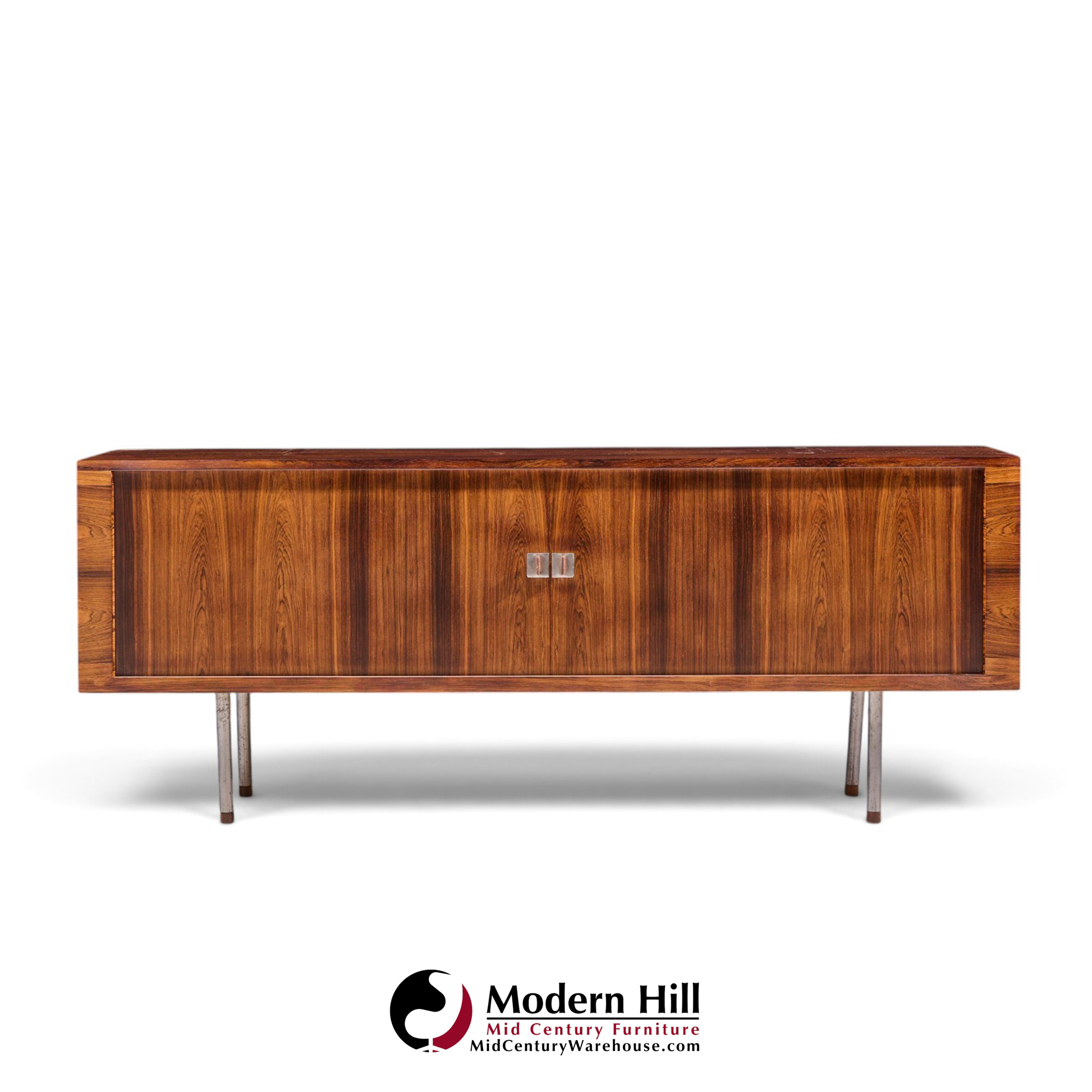 hans wegner for ry møbler ry-25 president mid century rosewood credenza with hutch
