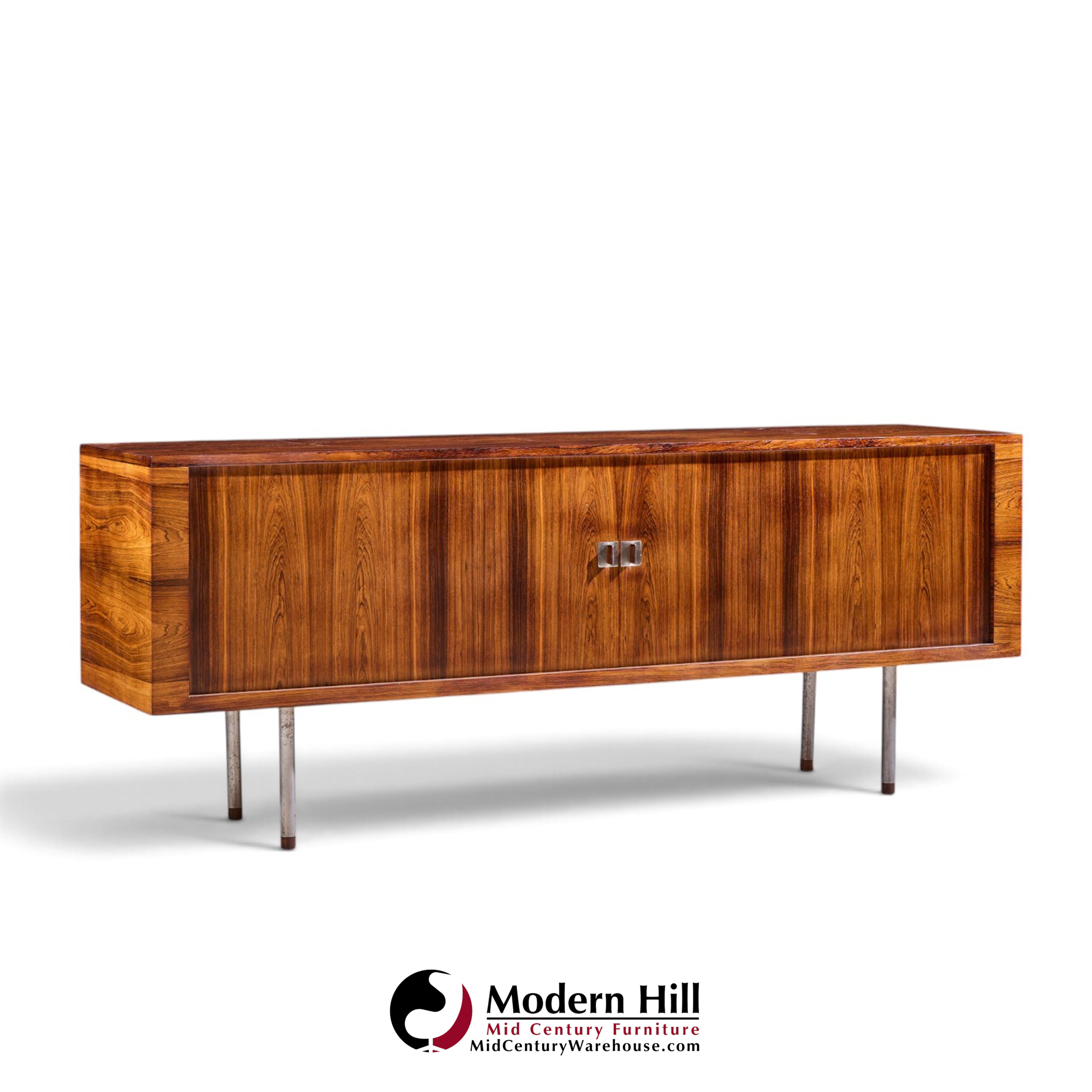 hans wegner for ry møbler ry-25 president mid century rosewood credenza with hutch