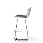 harry bertoia for knoll mid century chrome bar stools - set of 4