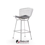 harry bertoia for knoll mid century chrome bar stools - set of 4