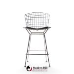 harry bertoia for knoll mid century chrome bar stools - set of 4
