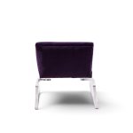 haziza mid century lucite and upholstered sculptural chaise lounge settee
