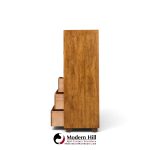 henredon campaign mid century oak and brass highboy dresser armoire