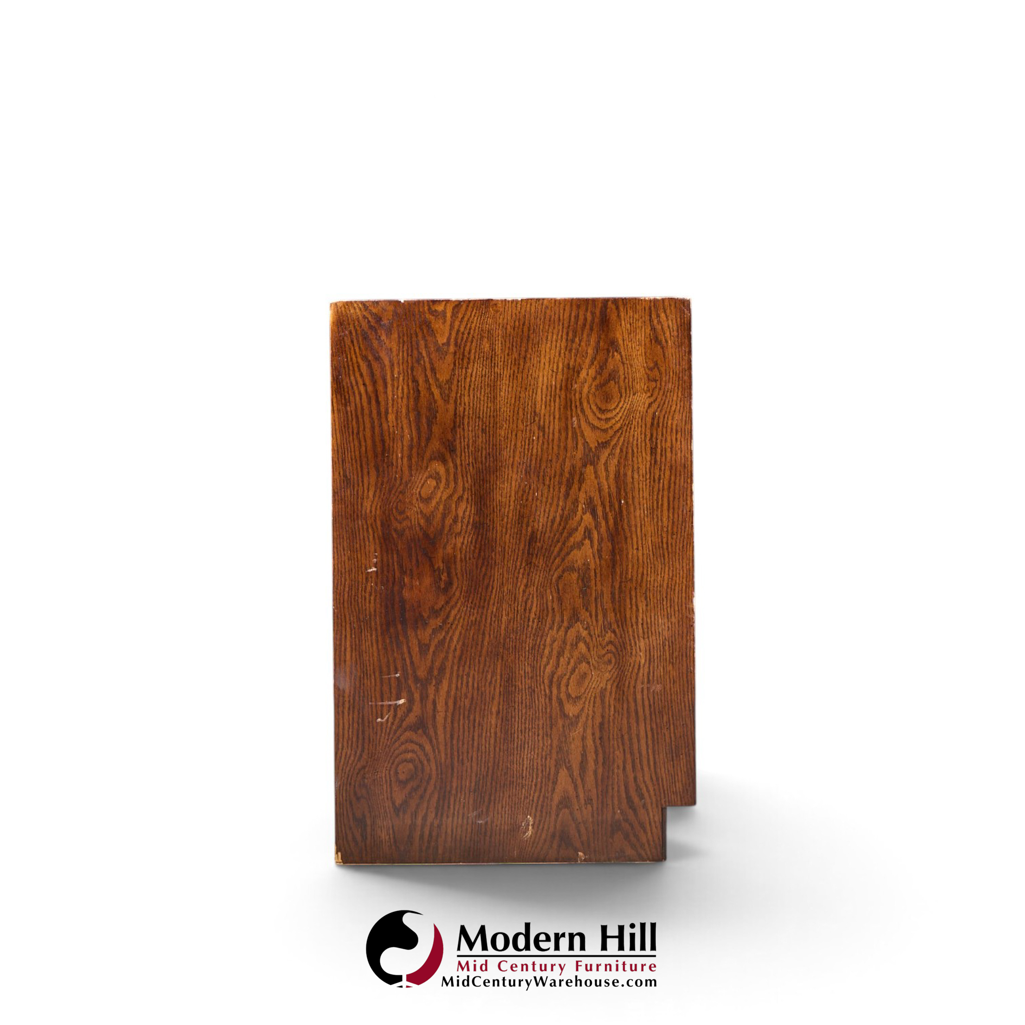 henredon campaign mid century oak and brass lowboy dresser