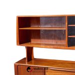 hos wulff mid century danish teak tambour door credenza and hutch