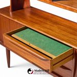 hos wulff mid century danish teak tambour door credenza and hutch