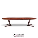 interform mid century rosewood expanding dining table with 3 leaves