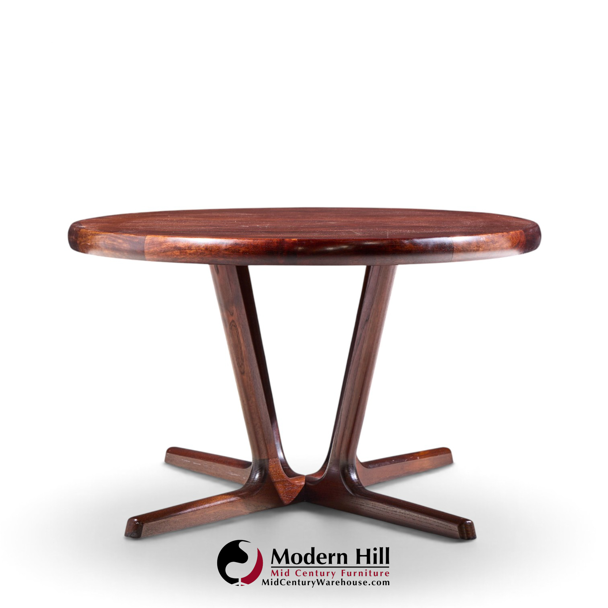 interform mid century rosewood expanding dining table with 3 leaves