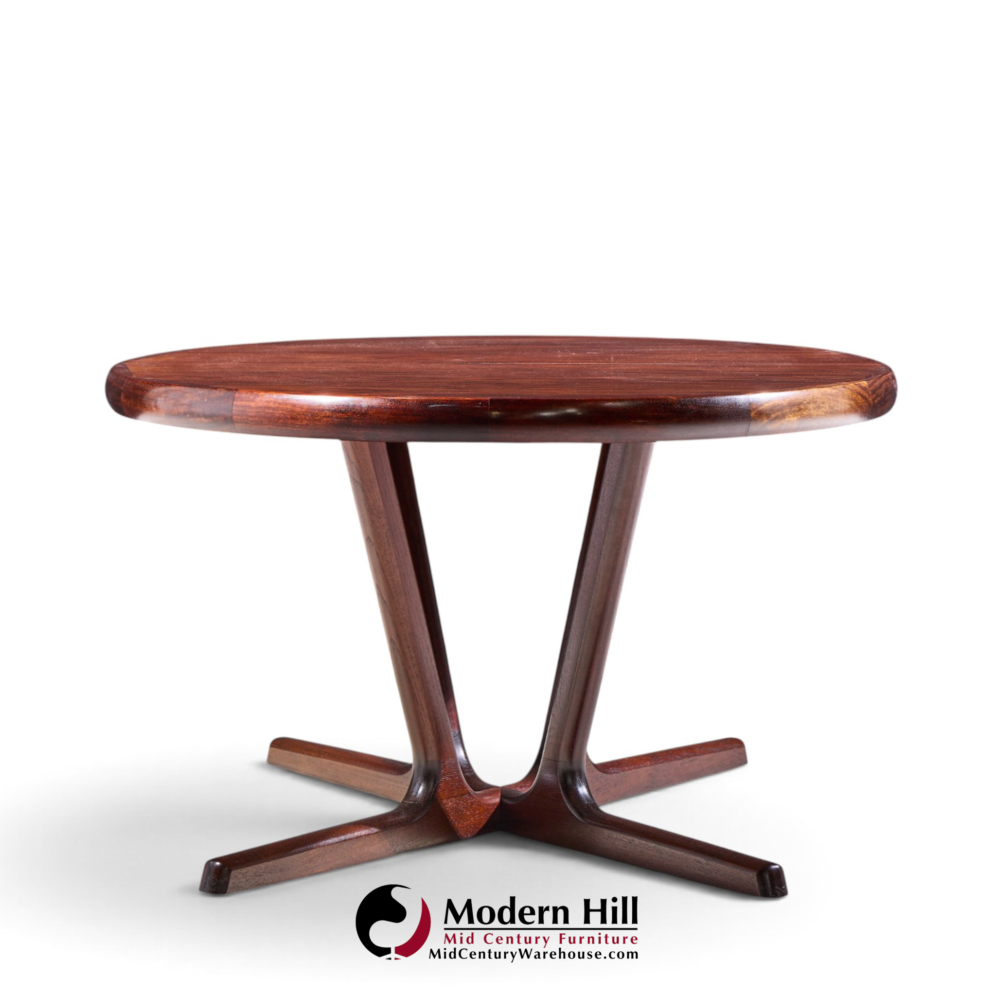 interform mid century rosewood expanding dining table with 3 leaves