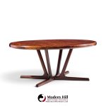 interform mid century rosewood expanding dining table with 3 leaves