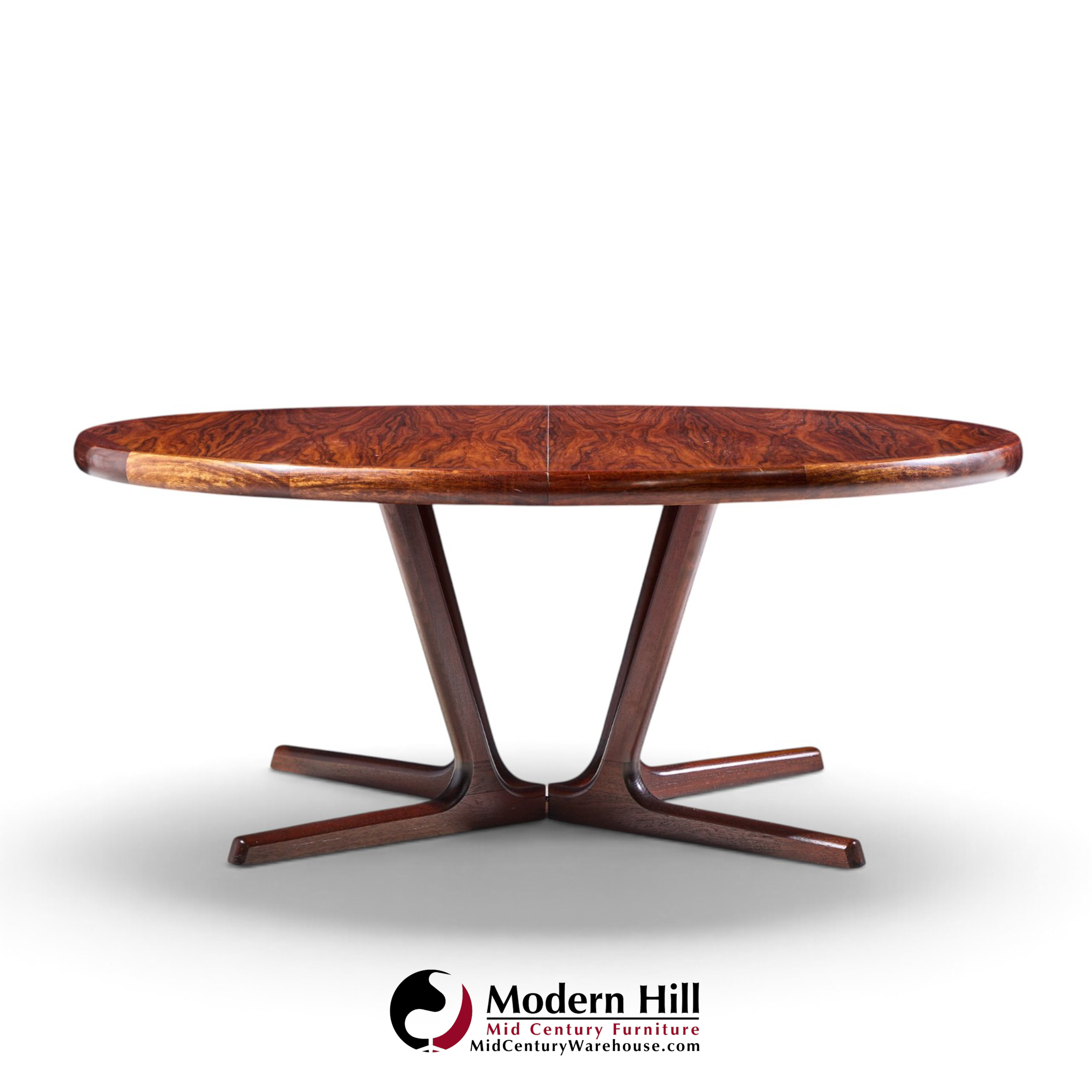 interform mid century rosewood expanding dining table with 3 leaves